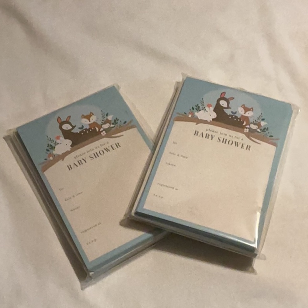 NWT set of 2 Baby Shower American Greetings 20 Invitation Cards with envelopes